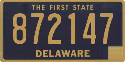 DE license plate 872147