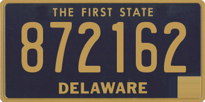 DE license plate 872162