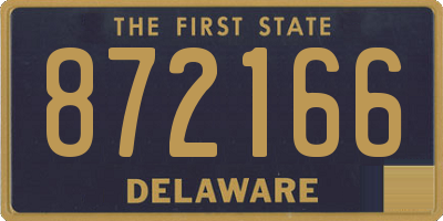 DE license plate 872166