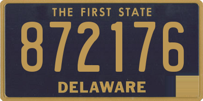 DE license plate 872176