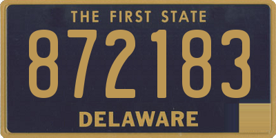 DE license plate 872183