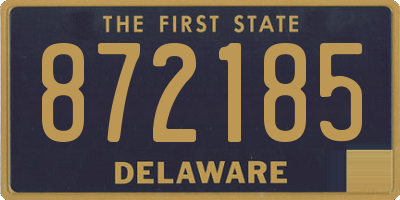 DE license plate 872185