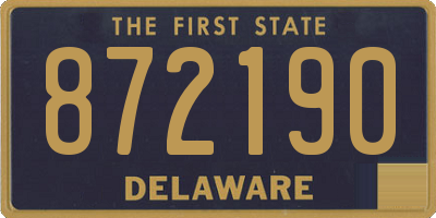 DE license plate 872190