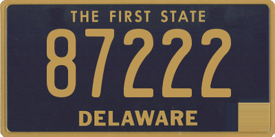 DE license plate 87222