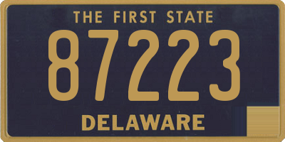 DE license plate 87223
