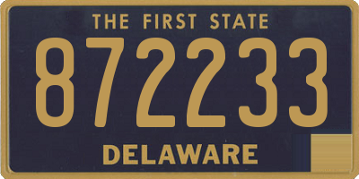 DE license plate 872233