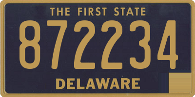 DE license plate 872234