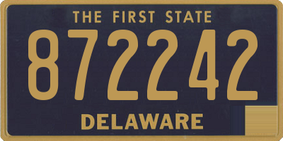 DE license plate 872242