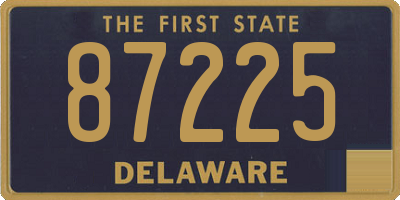 DE license plate 87225