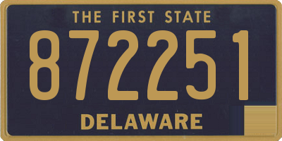 DE license plate 872251