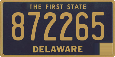 DE license plate 872265