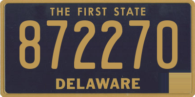 DE license plate 872270