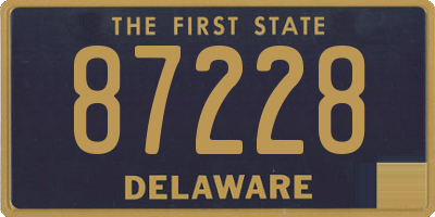 DE license plate 87228