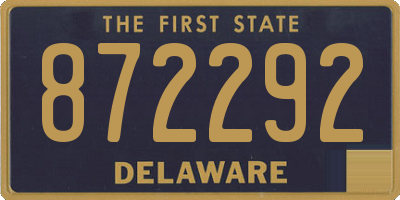 DE license plate 872292