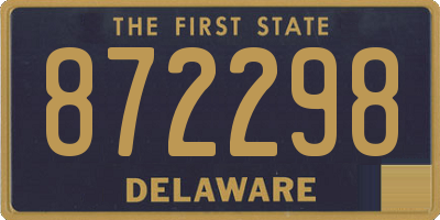 DE license plate 872298