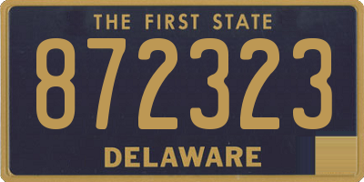 DE license plate 872323