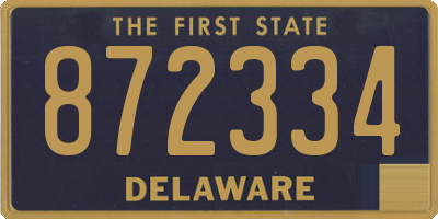 DE license plate 872334