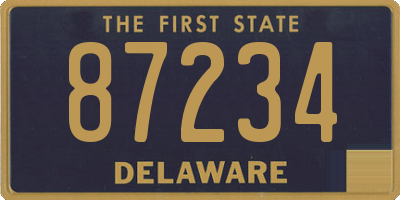 DE license plate 87234