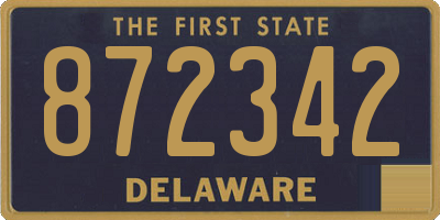 DE license plate 872342