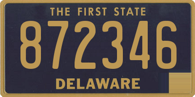 DE license plate 872346