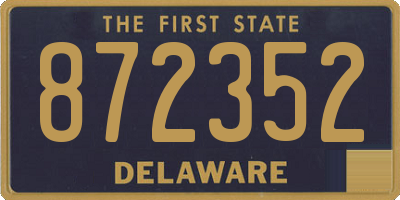 DE license plate 872352
