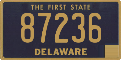 DE license plate 87236