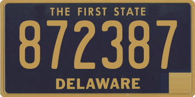 DE license plate 872387