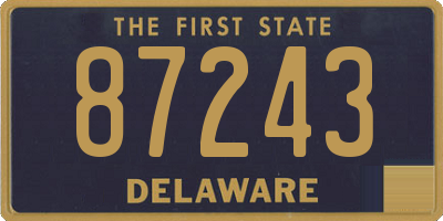 DE license plate 87243