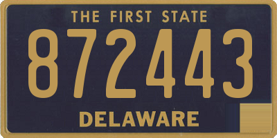 DE license plate 872443