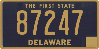 DE license plate 87247