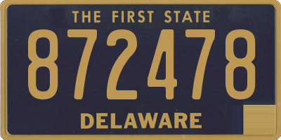 DE license plate 872478