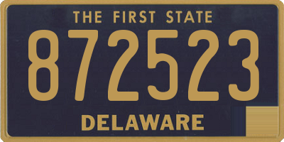 DE license plate 872523