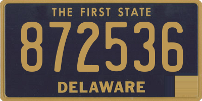 DE license plate 872536