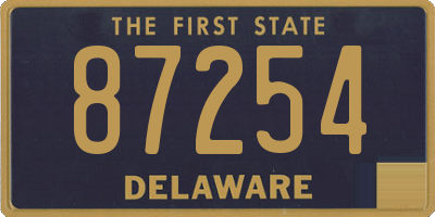 DE license plate 87254