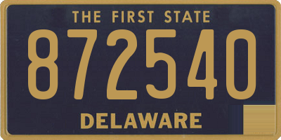 DE license plate 872540