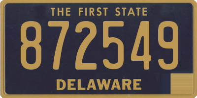 DE license plate 872549