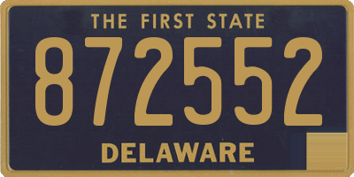DE license plate 872552