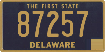 DE license plate 87257