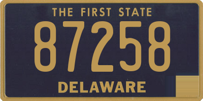 DE license plate 87258