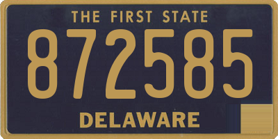DE license plate 872585