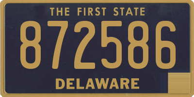 DE license plate 872586