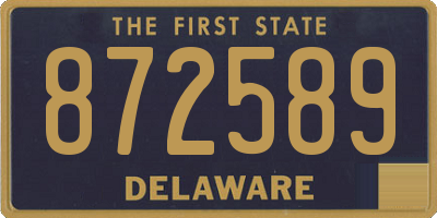 DE license plate 872589