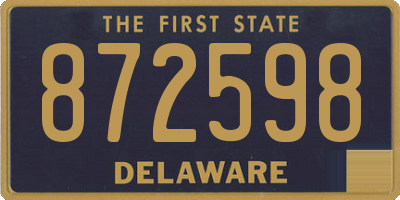 DE license plate 872598
