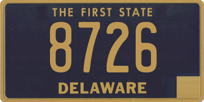 DE license plate 8726