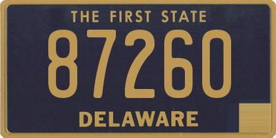 DE license plate 87260