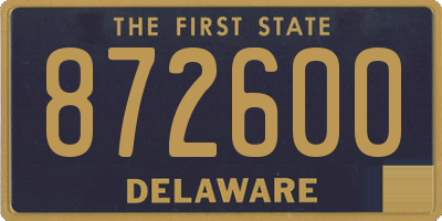 DE license plate 872600