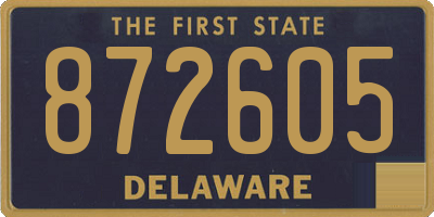 DE license plate 872605