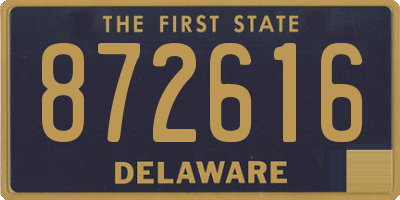 DE license plate 872616