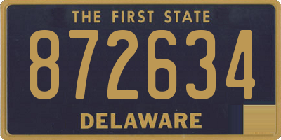 DE license plate 872634