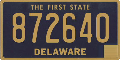 DE license plate 872640